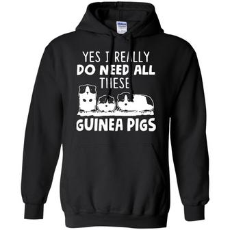 Yes I Really Do Need All These Guinea Pigs Graphic Design Printed Casual Daily Basic Hoodie - Thegiftio UK