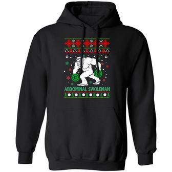Abdominal Swoleman Bigfoot Gym Christmas Sweater Graphic Design Printed Casual Daily Basic Hoodie - Thegiftio UK