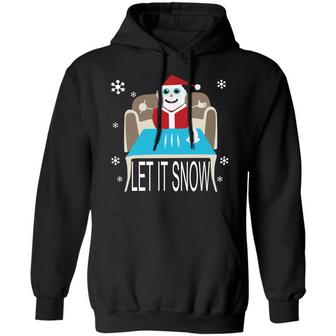 Cocaine Santa Let It Snow Christmas Sweater Graphic Design Printed Casual Daily Basic Hoodie - Thegiftio UK