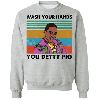 Eric Effiong Wash Your Hands You Detty Pig Graphic Design Printed Casual Daily Basic Sweatshirt - Thegiftio UK