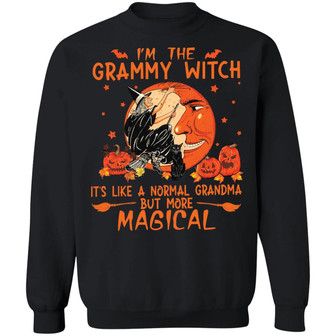 I’M The Grammy Witch It’S Like A Normal Grandma Graphic Design Printed Casual Daily Basic Sweatshirt - Thegiftio UK