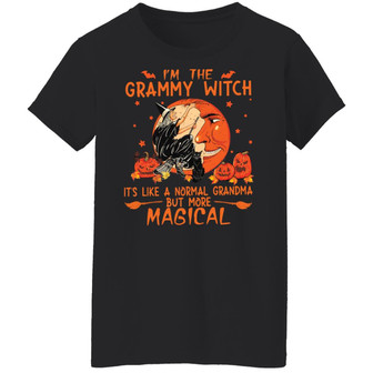 I’M The Grammy Witch It’S Like A Normal Grandma Graphic Design Printed Casual Daily Basic Women T-shirt - Thegiftio UK