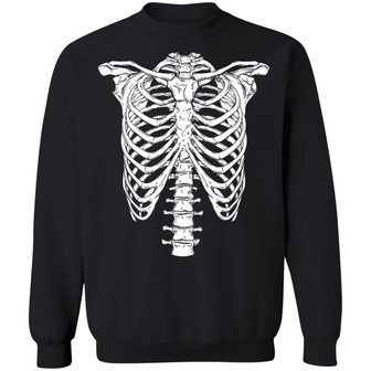 Skeleton Costume Halloween Graphic Design Printed Casual Daily Basic Sweatshirt - Thegiftio UK