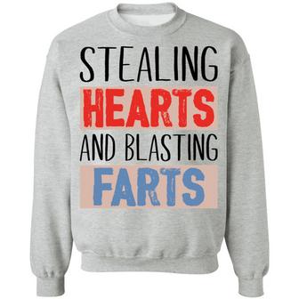 Stealing Hearts And Blasting Farts Graphic Design Printed Casual Daily Basic Sweatshirt - Thegiftio UK