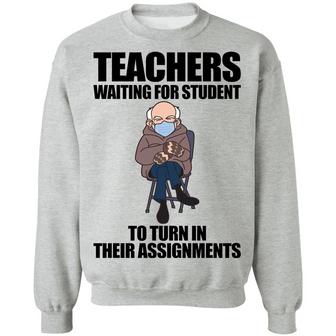 Teachers Waiting For Student To Turn In Their Assignments Graphic Design Printed Casual Daily Basic Sweatshirt - Thegiftio UK