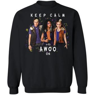 Zombies 2 Keep Calm And Awoo On Graphic Design Printed Casual Daily Basic Sweatshirt - Thegiftio UK