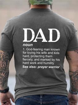 Dad Definition Funny Men Father Family Kids Wife Text Letters T-shirt - Seseable
