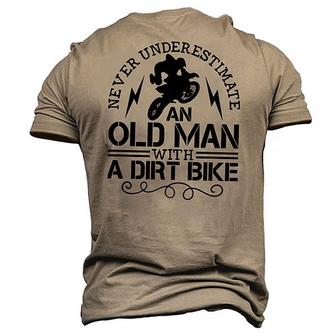 Men's Unisex T Shirt Tee 3d Print Old Man Dirt Bike Graphic Prints Letter Crew Neck Street Daily Print Short Sleeve Tops Designer Casual Big And Tall Sports Khaki / Summer / Summer - Seseable