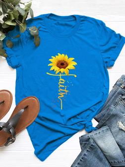Sunflower Faith Graphic Tee - Seseable