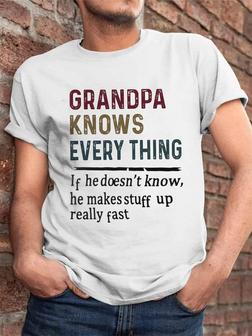 Grandpa Knows Everything Men's Tee - Seseable