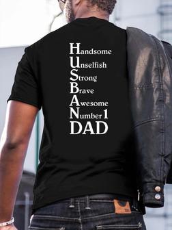 Handsome Awesome Number 1 Dad Fathers Day Funny T-shirt - Seseable