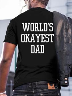 Men's World's Okayest Dad Casual Short Sleeve T-shirt - Seseable