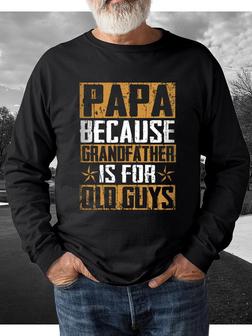 Papa Father's Day Casual Long Sleeve Sweatershirt | Seseable UK