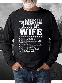 About My Wife Print Men's Sweatshirt - Seseable