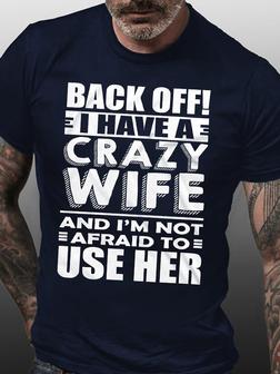 Mens Funny Wife Letters Fit T-shirt - Seseable