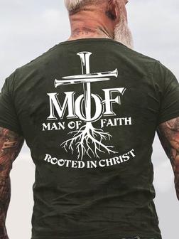 Mof Man Of Faith Rooted In Christ Men's T-shirt - Seseable