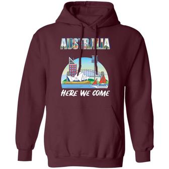 Australia Here We Come Funny Vintage Graphic Design Printed Casual Daily Basic Hoodie - Thegiftio UK
