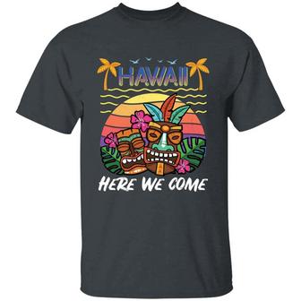 Hawaii Here We Come Funny Vintage Graphic Design Printed Casual Daily Basic Unisex T-Shirt - Thegiftio UK