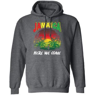 Jamaica Here We Come Funny Vintage Graphic Design Printed Casual Daily Basic Hoodie - Thegiftio UK