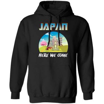Japan Here We Come Funny Vintage Graphic Design Printed Casual Daily Basic Hoodie - Thegiftio UK