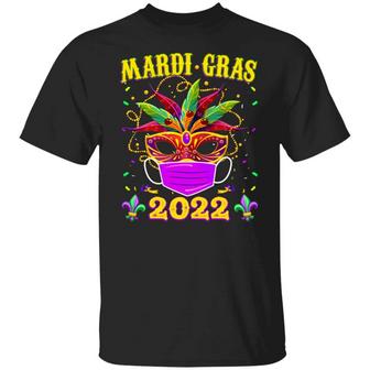 Mardi Gras 2022 Purple Mask Funny Holiday Graphic Design Printed Casual Daily Basic Unisex T-Shirt - Thegiftio UK