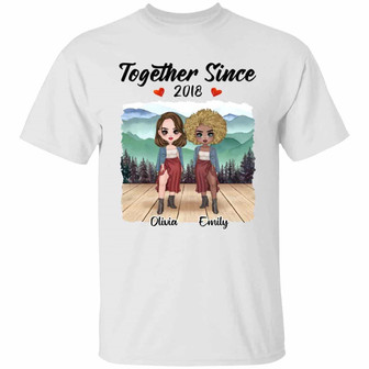 Together Since Best Friend Custom Graphic Design Printed Casual Daily Basic Unisex T-Shirt - Thegiftio UK