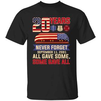 20 Years Never Forget All Gave Some Some Gave All Graphic Design Printed Casual Daily Basic Unisex T-Shirt - Thegiftio UK