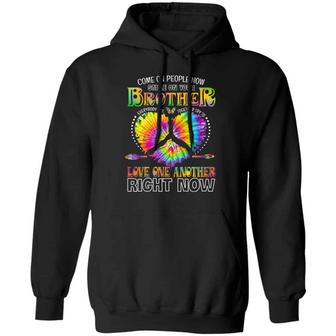 Come On People Now Smile On Your Brother Everybody Get Together Graphic Design Printed Casual Daily Basic Hoodie - Thegiftio UK