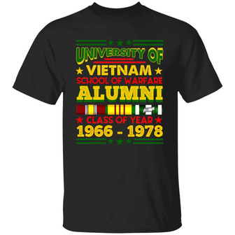 Custom Year University Of Vietnam School Of Warfare Alumni Graphic Design Printed Casual Daily Basic Unisex T-Shirt - Thegiftio UK