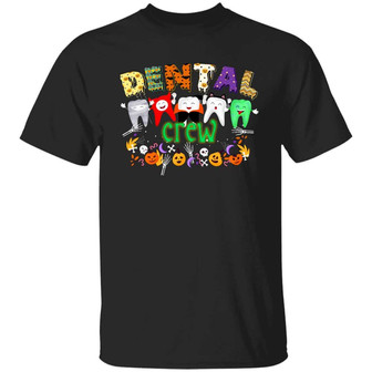 Dental Crew Funny Halloween Graphic Design Printed Casual Daily Basic Unisex T-Shirt - Thegiftio UK