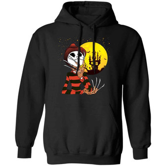 Freddy Skellington Funny Halloween Graphic Design Printed Casual Daily Basic Hoodie - Thegiftio UK