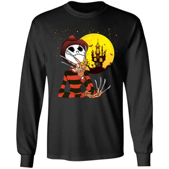 Freddy Skellington Funny Halloween Graphic Design Printed Casual Daily Basic Unisex Long Sleeve - Thegiftio UK