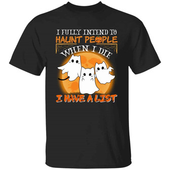 Funny Cat Boo Kitten Ghost Halloween Saying Graphic Design Printed Casual Daily Basic Unisex T-Shirt - Thegiftio UK