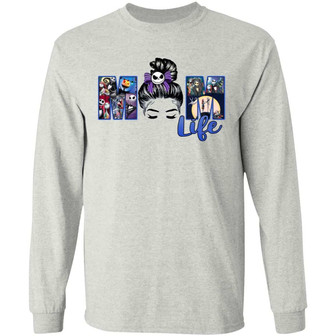 Funny Mom Life Jack And Sally Graphic Design Printed Casual Daily Basic Unisex Long Sleeve - Thegiftio UK