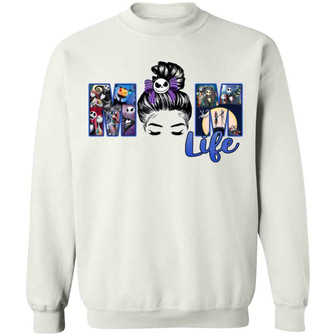 Funny Mom Life Jack And Sally Graphic Design Printed Casual Daily Basic Sweatshirt - Thegiftio UK