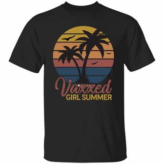 Funny Vaccination Fully Vaccinated Pro Vaxx Pro Science Vaxxed Girl Summer Graphic Design Printed Casual Daily Basic Unisex T-Shirt - Thegiftio UK