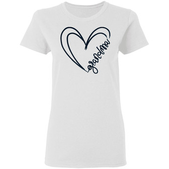 Grandma Love Heart Ladies Graphic Design Printed Casual Daily Basic Women T-shirt - Thegiftio UK