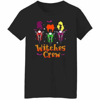 Halloween Witches Crew Motorcycle Biker Ladies Graphic Design Printed Casual Daily Basic Women T-shirt - Thegiftio UK