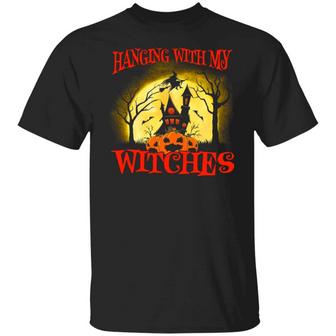 Hanging With My Witches Funny Halloween Costume Graphic Design Printed Casual Daily Basic Unisex T-Shirt - Thegiftio UK