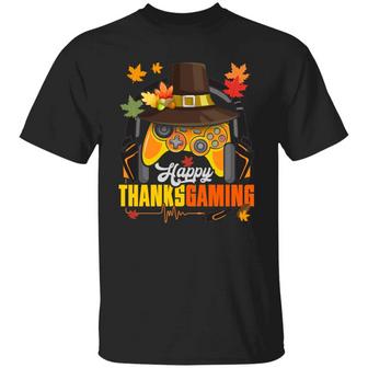Happy Thanksgaming Funny Thanksgiving Gamer Gift Graphic Design Printed Casual Daily Basic Unisex T-Shirt - Thegiftio UK