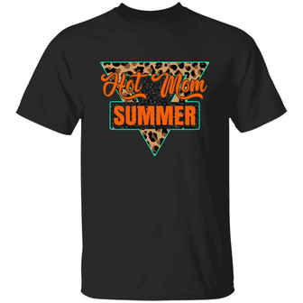 Hot Mom Summer Leopard Summer Mom Outfits Graphic Design Printed Casual Daily Basic Unisex T-Shirt - Thegiftio UK