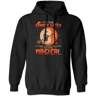 I’M Like A Grammy Witch It’S Like A Normal Grandma But More Magical Funny Halloween Graphic Design Printed Casual Daily Basic Hoodie - Thegiftio UK