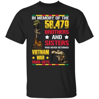 In Memory Of The 58479 Brothers And Sisters Vietnam Who Never Returned Graphic Design Printed Casual Daily Basic Unisex T-Shirt - Thegiftio UK