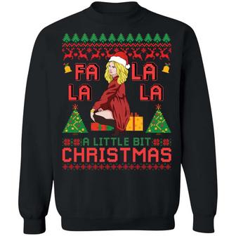 La La La A Little Bit Christmas Fold In The Cheese Funny Christmas Hoodie Ugly Christmas Sweater Graphic Design Printed Casual Daily Basic Sweatshirt - Thegiftio UK