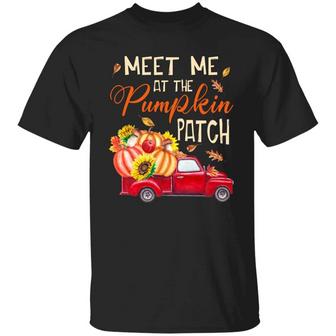 Meet Me At The Pumpkin Patch Funny Fall Sayings Graphic Design Printed Casual Daily Basic Unisex T-Shirt - Thegiftio UK