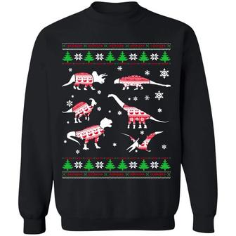 Merry Christmas Dinosaur Lover Ugly Christmas Graphic Design Printed Casual Daily Basic Sweatshirt - Thegiftio UK