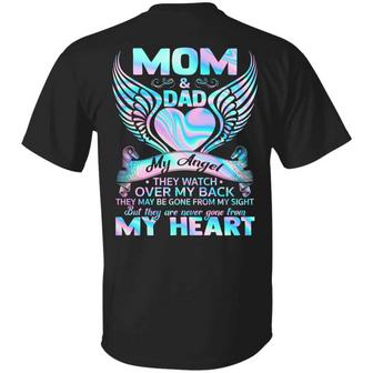 Mom And Dad My Angel They Watch Over My Back They May Be Gone From My Sight Print Graphic Design Printed Casual Daily Basic Unisex T-Shirt - Thegiftio UK