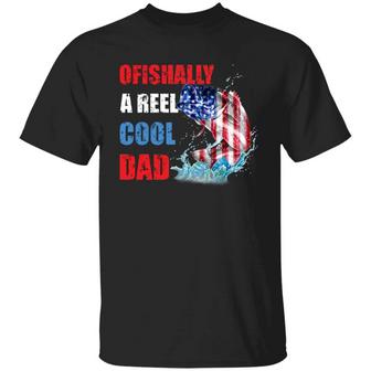 Ofishally A Reel Cool Dad Funny Fishing Dad Graphic Design Printed Casual Daily Basic Unisex T-Shirt - Thegiftio UK