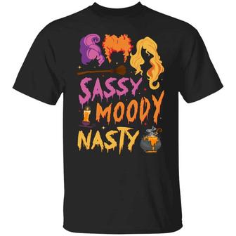 Sassy Moody Nasty Sanderson Sisters Graphic Design Printed Casual Daily Basic Unisex T-Shirt - Thegiftio UK