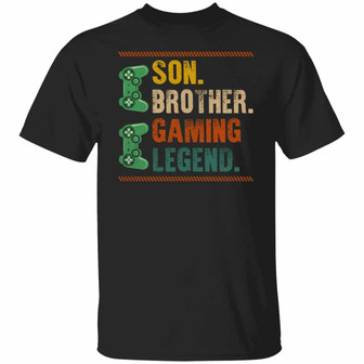 Son Brother Gaming Legend Funny Vintage Graphic Design Printed Casual Daily Basic Unisex T-Shirt - Thegiftio UK